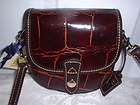 NWT Dooney & Bourke Mini Leather Croco Flap Crossbody Handbag Cognac
