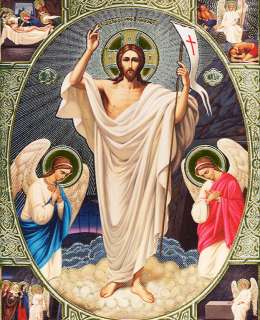 Resurrection Christ Jesus Russian Icon Wood Easter 6  