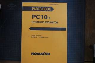 KOMATSU PC10 5 EXCAVATOR Parts Manual Book catalog list genuine 