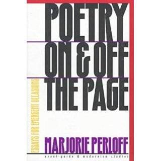   on Modernist and Postmodernist Lyric by Marjorie Perloff (Jul 1, 1990