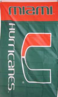 NEW 3ftx5 UNIV. MIAMI HURRICANES NCAA STORE BANNER FLAG  