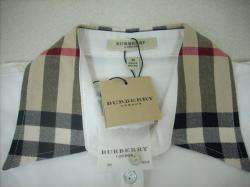 Women Burberry London Polo Shirt, WHITE, Size S, sweater polo puffer 