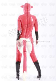 Latex/Rubber 0.45mm Inflatable Fox Catsuit zentai suit bodysuit 