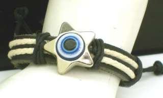 New Star Evil Eye Adjustable Cuff Black Bracelet US  