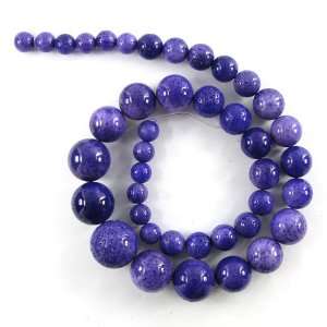 8 18mm purple sponge coral round beads 18 strand
