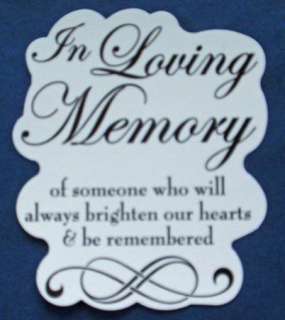 IN LOVING MEMORY Wedding Ceremony CANDLE DECAL  