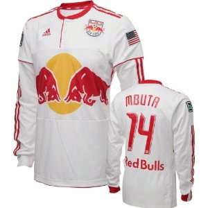 Mbuta Game Used Jersey New York Red Bulls #14 Long Sleeve Home Jersey 