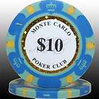 100pc 14g Monte Carlo Poker Club Casino Poker Chips $50  