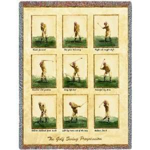 David Nichols Golf Swing Tapestry Throw Blanket 