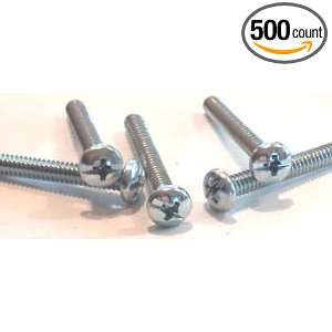 20 X 3 Machine Screws / Combo / Pan Head / Steel / Zinc / 500 Pc 