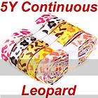 25Y HOT LEOPARD ANIMAL PRINT GROSGRAIN RIBBON BOW Continuous Yards