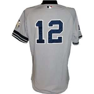  Ivan Rodriguez #12 2008 Yankees Game Used Road Grey Jersey 