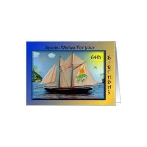  Birthday   64th / Sail Boat Card Toys & Games
