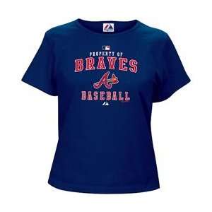  Atlanta Braves Womens AC Property of T Shirt by Majestic 