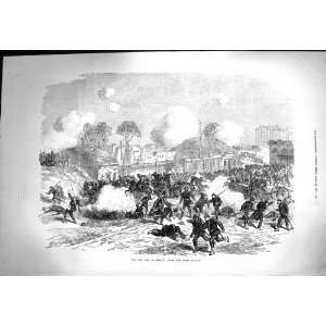  1871 Civil War France Scene Inside Porte Maillot