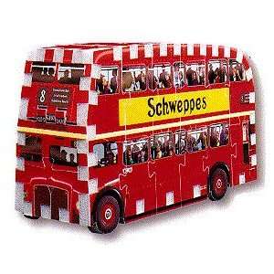  Double Decker Bus, 74 Piece Mini 3D Jigsaw Puzzle Made by 