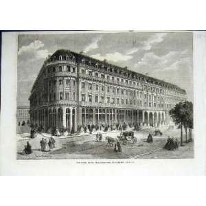  Hotel De La Paix Paris Antique Print 1862 France