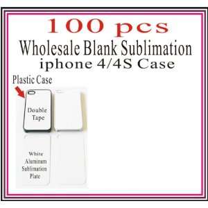  Wholesale 100 pcs Blank Dye Sublimation Iphone 4 / 4S Case 