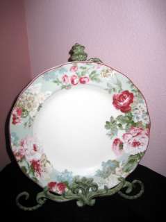 222 Fifth ENGLISH ROSE Dinner Plate NEW  