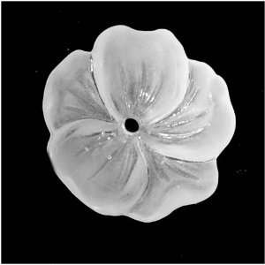  Lucite Vinca Flowers Matte Crystal Light Weight 14mm (6 
