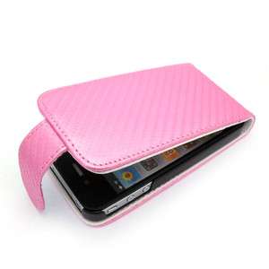 Pink Leather Case Pouch Cover Holster Clip For Apple Iphone 4 4G Cell 