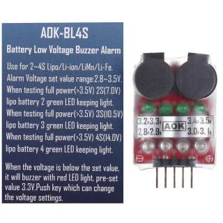 Low Voltage Buzzer Alarm Dual Speaker BB Annunciator Indicator 2S 4S 