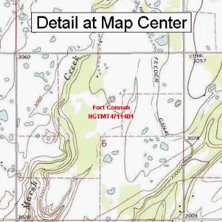  USGS Topographic Quadrangle Map   Fort Connah, Montana 