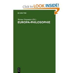  Europa Philosophie (German Edition) (9783110169003 