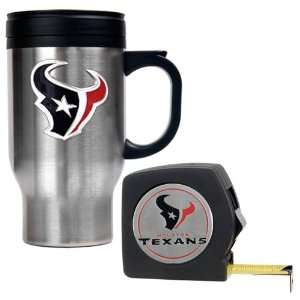  Houston Texans NFL Travel Mug & Tape Measure Gift Set 