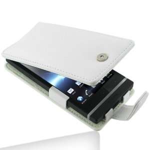  PDair Leather Case for Sony Xperia S   Flip Type (White 