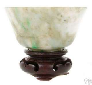 Antique Chinese Qing Carved Translucent Jade Bowl 1700s  