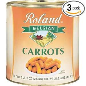 Roland Small Carrots (180 225 Count), 5.5 Pound Cans (Pack of 3 