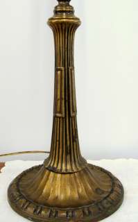 Bradley & Hubbard Art Nouveau Lamp Slag Glass Shade  