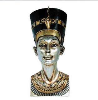 EGYPTIAN QUEEN NEFERTITI PLAQUE SILVER/GOLD  