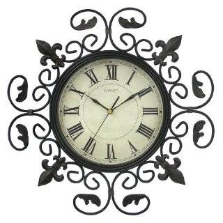    Geneva Wrought Iron Pendulum Wall Clock, Brown