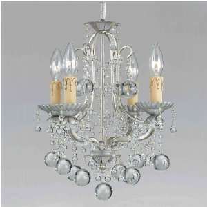    CM Champagne Lena Four Light Lena Mini Chandelier Adorned with Clear