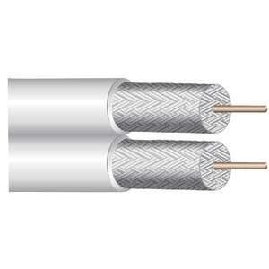  New AXIS AV82221 RG6 DUAL COAXIAL CABLE, 500 FT (WHITE 