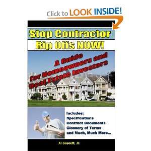  Stop Contractor Rip Offs Now (9780557030873) Jr., Al 