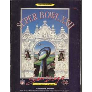 Official Game Program Super Bowl XXII in San Diego Washington Redskins 