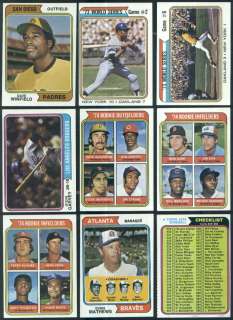 1974 Topps Baseball Complete SET Winfield Ryan Aaron EXMT  