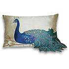 Fancy Peacock 12 inch Rectangular Pillow