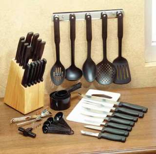 NEW 41 Piece Kitchen Cooking Utensils and Knife Set  