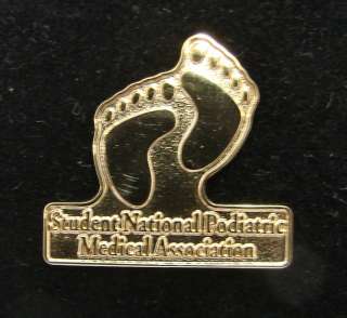 Student Podiatric Feet Foot Medical Gold Lapel Pin  