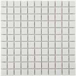   .75 in Victorian Square 1 in White Porcelain Mosaic Tile (Pack of 10