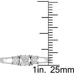 14k Gold 1/2ct TDW 3 stone Diamond Engagement Ring (H I, I1 I2 