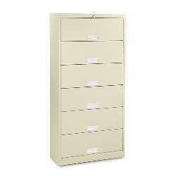 HON 600 Series 6 shelf Letter File Cabinet with Receding Doors 