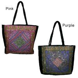Sari Patch and Silk Sonu Collections Shoulder Bag (India 