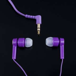 Purple 3.5mm In Ear Earphone Headphone for PC Laptop  MP4 iphone 