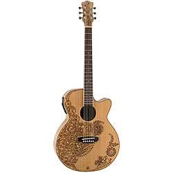 Luna Henna Oasis Cedar Acoustic/ Electric Guitar  