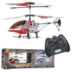 Skque Falcon X 3 channel Mini RC Red Indoor Helicopter  